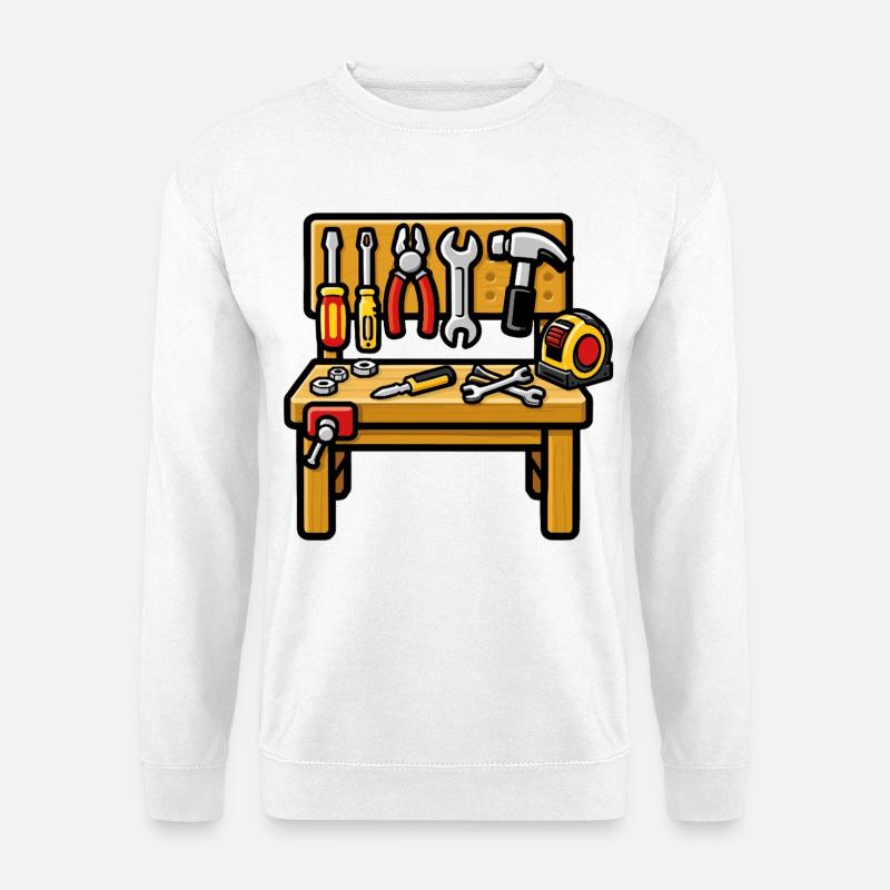 DIY-Werkstatt Werkbank - Unisex Pullover - Weiß