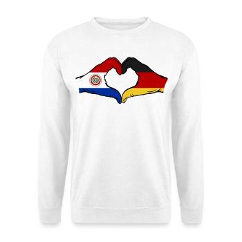 Germany Paraguay Flag Heart - Unisex Sweatshirt - white - Front