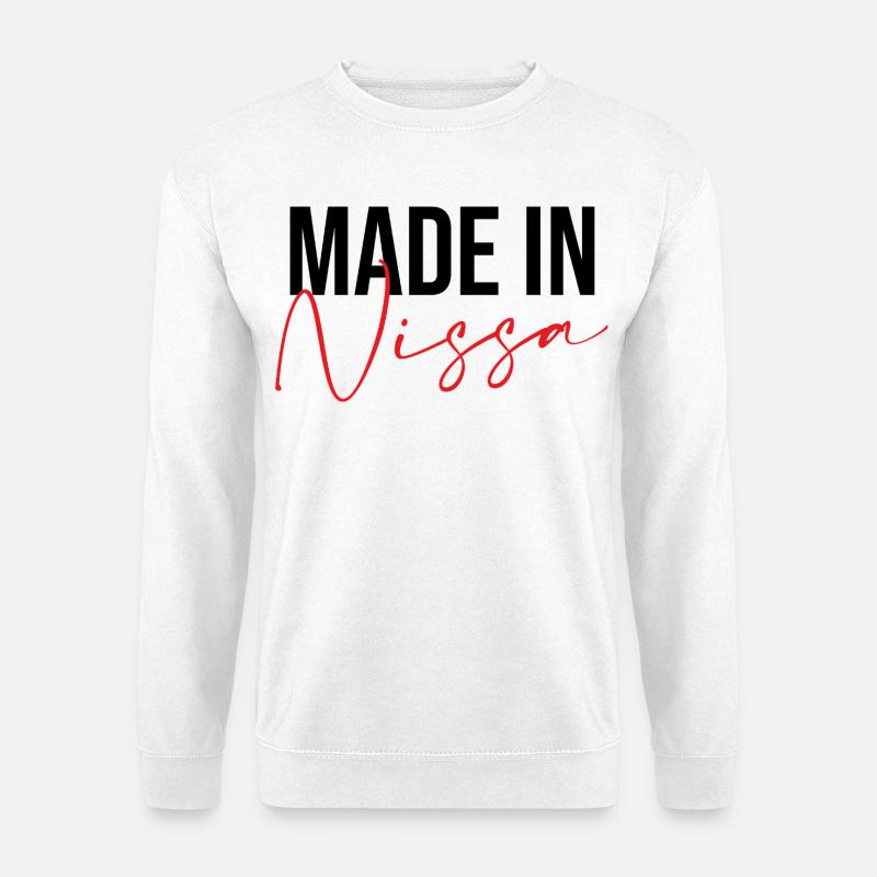 Hergestellt in Nissa - Unisex Pullover - Weiß