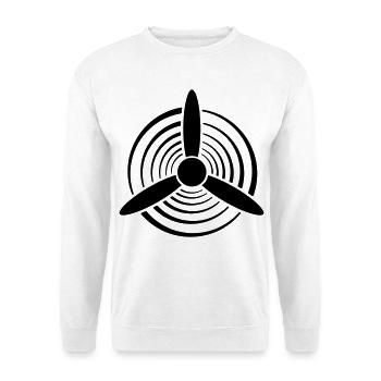 Solid Color Graphic Propeller - Unisex Sweatshirt - white - Front