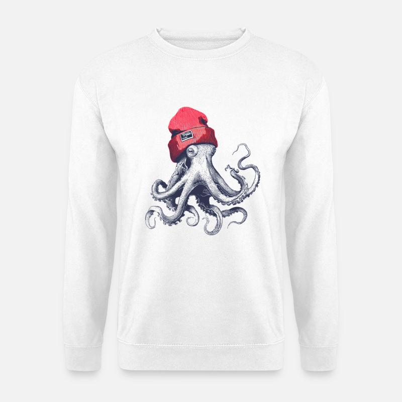 Pillepalle Oktopus - Unisex Pullover - Weiß