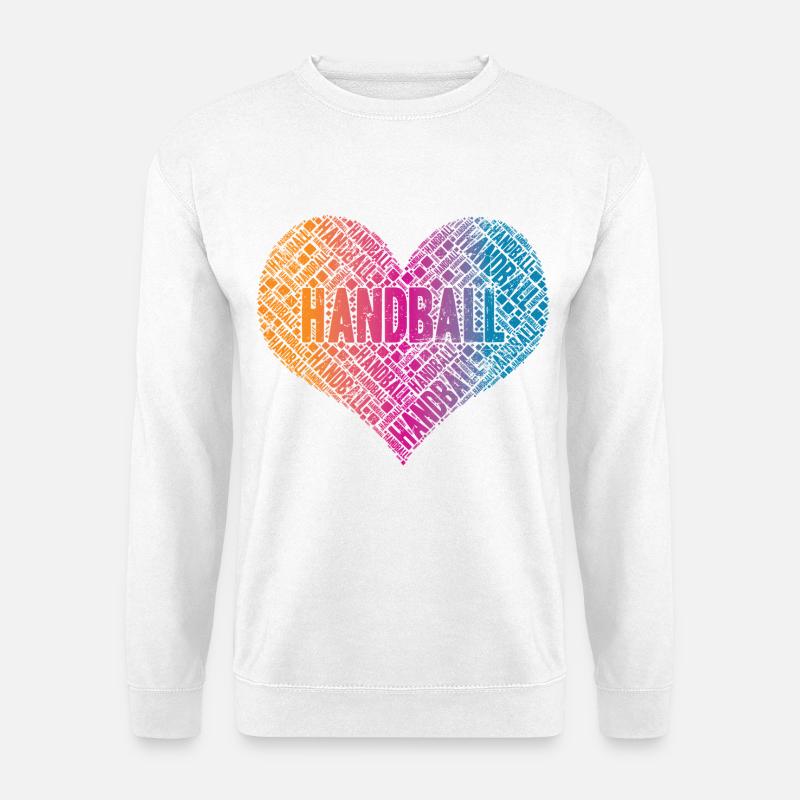 Håndbold hjerte - Unisex sweater - hvid