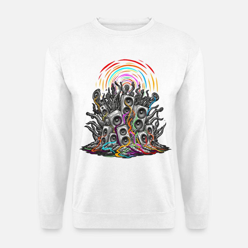Psychedelic speaker - Unisex Sweatshirt - white
