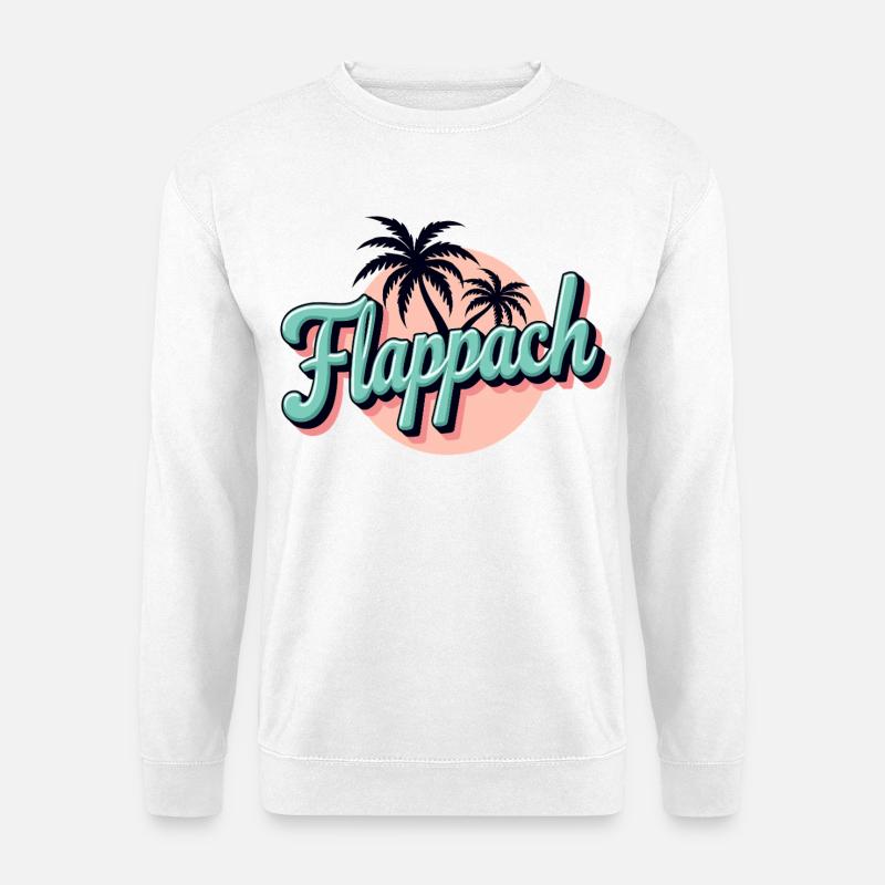 Flappach Palmen Retro Sommer - Unisex Pullover - Weiß