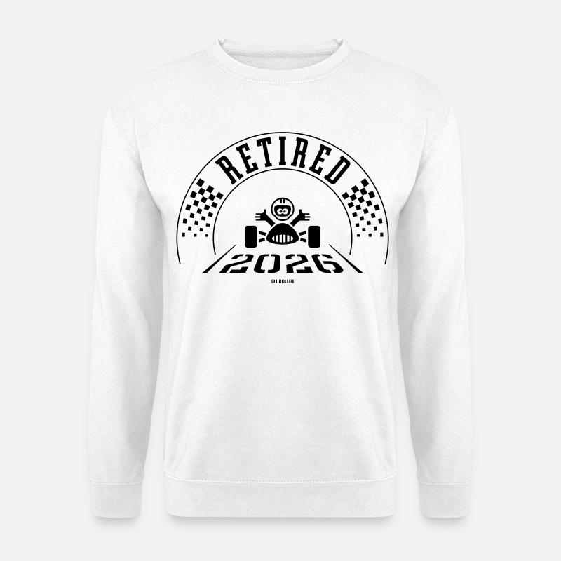 Im Ruhestand 2026 (Ruhestand / Ruhestand / Schwarz) - Unisex Pullover - Weiß