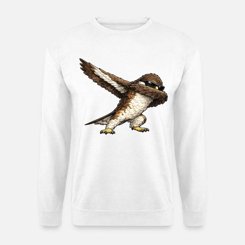Dabbing Bussard - Unisex Pullover - Weiß