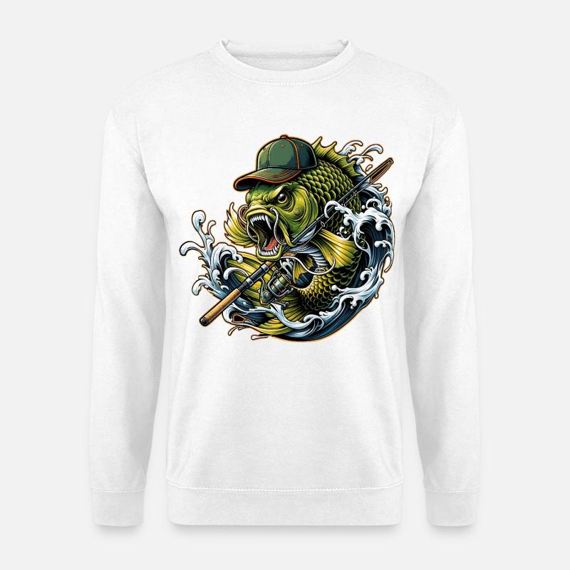 Angeln - Unisex Pullover - Weiß