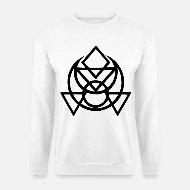 Schwarzes ägyptisches esoterisches Symbol - Unisex Pullover - Weiß