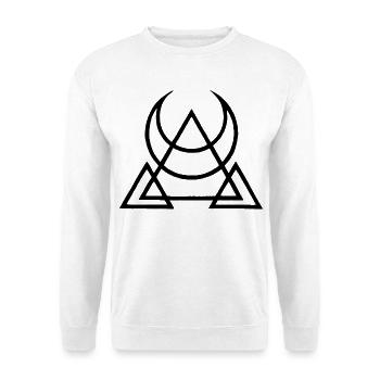 Schwarzes Symbol der ägyptischen Pyramiden - Unisex Pullover - Weiß - Vorne
