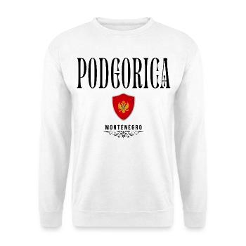 Souvenir de Podgorica, design élégant Podgorica - Sweat-shirt Unisexe - blanc - Devant