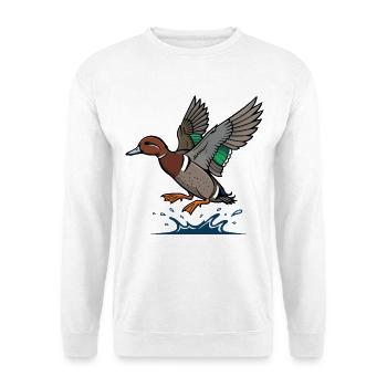 Mallard In Flight Wild Nature Pond - Unisex Sweatshirt - white - Front