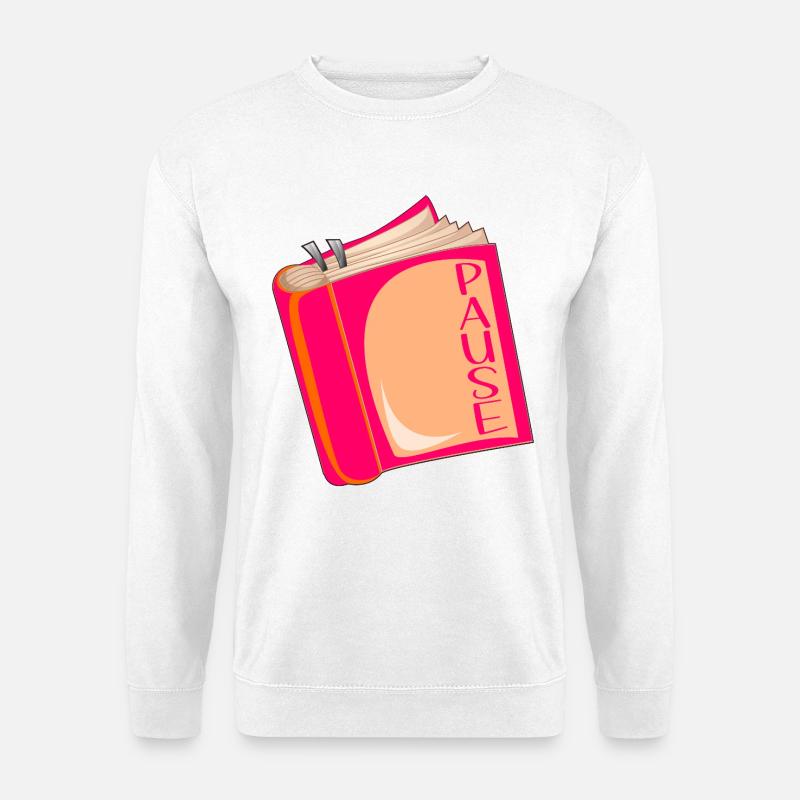 Buch Lesen Pause - Unisex Pullover - Weiß
