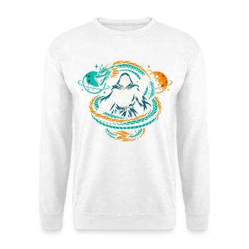 Drachen Skelett - Unisex Pullover - Weiß - Vorne