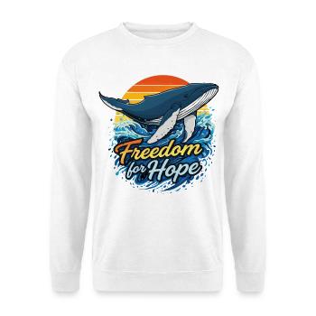 Freedom for Hope - Wal Sundowner - Unisex Pullover - Weiß - Vorne