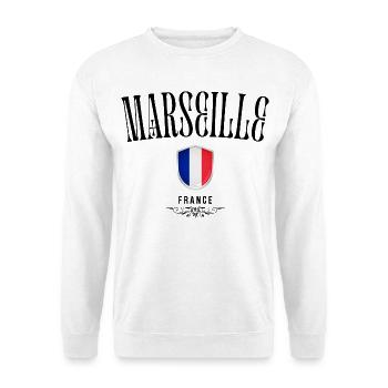 Marseille souvenir, elegant design Marseille - Unisex Sweatshirt - white - Front