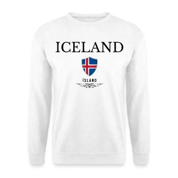 Drapeau de l’Islande, fierté islandaise - Sweat-shirt Unisexe - blanc - Devant