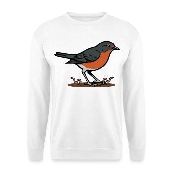 Wild Nature Garden Robin Illustration - Unisex Sweatshirt - white - Front