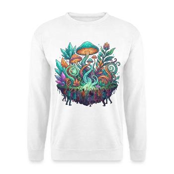 Festival de danse musicale Psychedelic Mushrooms Goa Psy - Sweat-shirt Unisexe - blanc - Devant