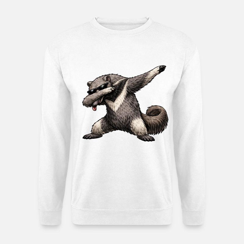 Dabbing Ameisenbär - Unisex Pullover - Weiß