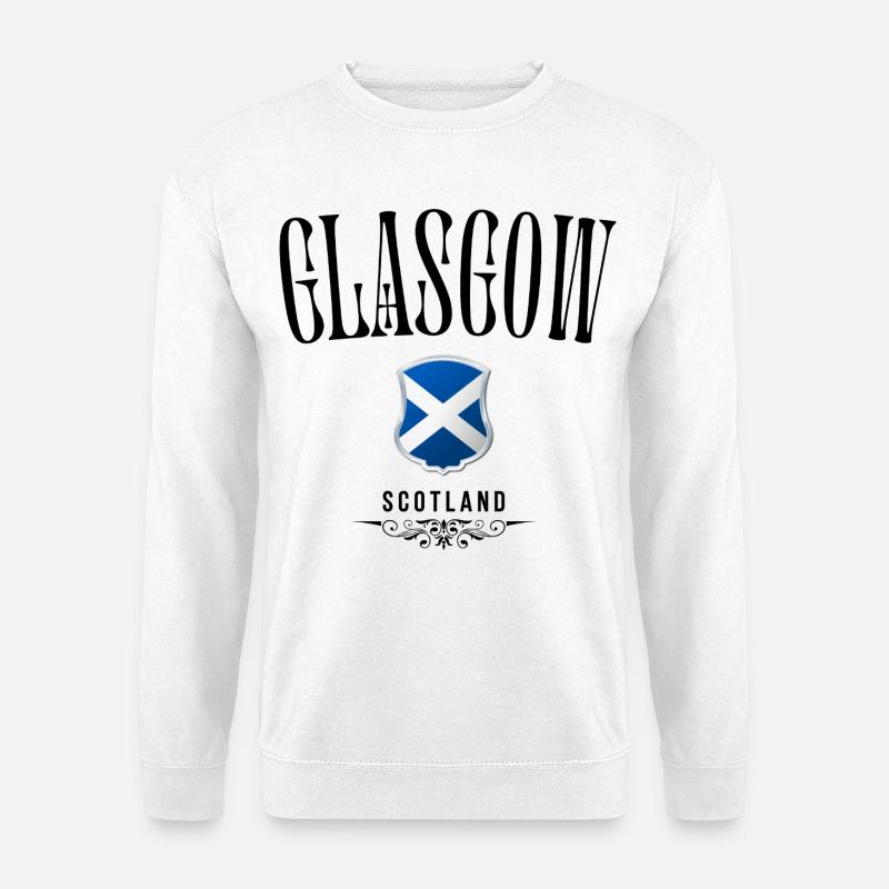 Glasgow Souvenir, elegantes Design Glasgow - Unisex Pullover - Weiß