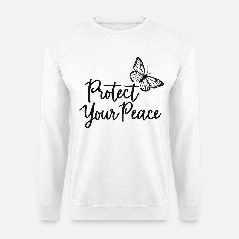 Protect Your Peace Butterfly Inner Peace - Unisex Sweatshirt - white
