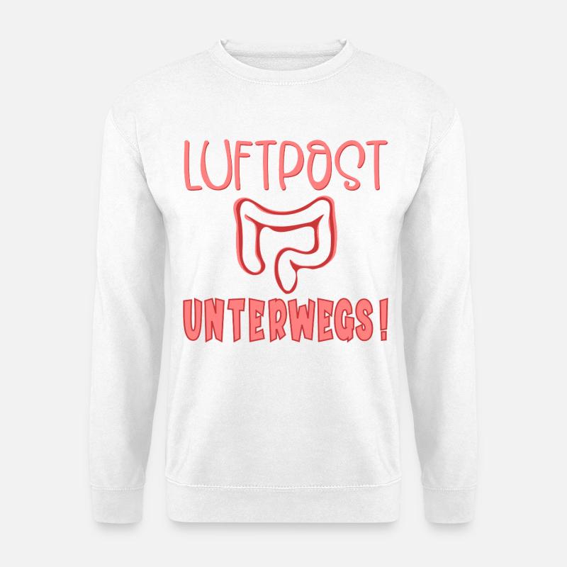 Blähungen Luftpost Darm - Unisex Pullover - Weiß