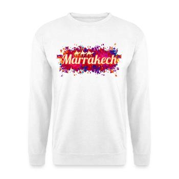 Marrakech au Maroc, Afrique, souvenir vintage - Sweat-shirt Unisexe - blanc - Devant