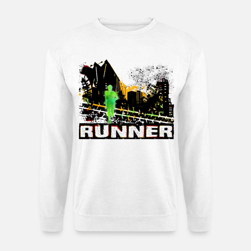 Läufer - Unisex Pullover - Weiß