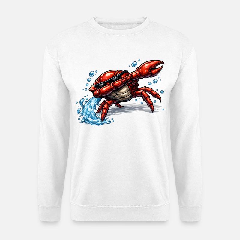 Dabbing Krebs - Unisex Pullover - Weiß