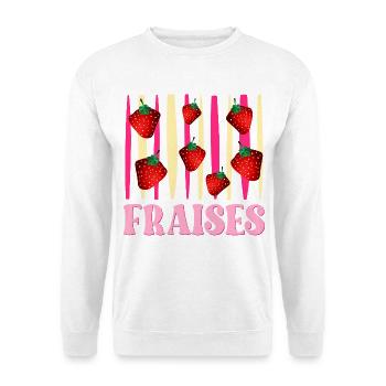 Fraises - Sweat-shirt Unisexe - blanc - Devant
