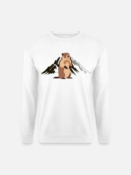 Alpine Marmot Adventure - Unisex Sweatshirt - white