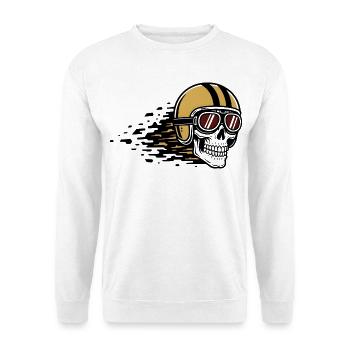 Skull Bicycle MTB Mountain Bike Road Bike Design - Unisex Sweatshirt - white - Front
