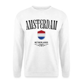 Souvenir Amsterdam, elegantes Design Amsterdam - Unisex Pullover - Weiß - Vorne