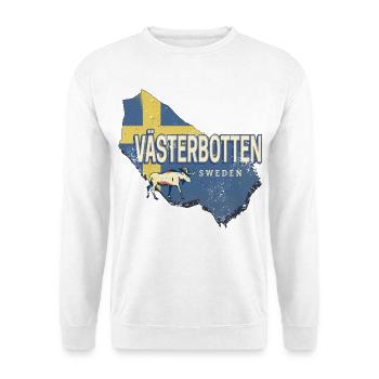 Västerbotten in Schweden Provinz mit Landkarte - Unisex Pullover - Weiß - Vorne