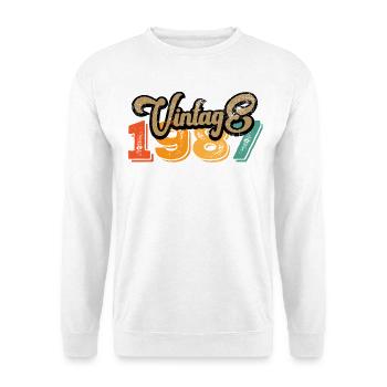 Vintage 1987 - Unisex Pullover - Weiß - Vorne