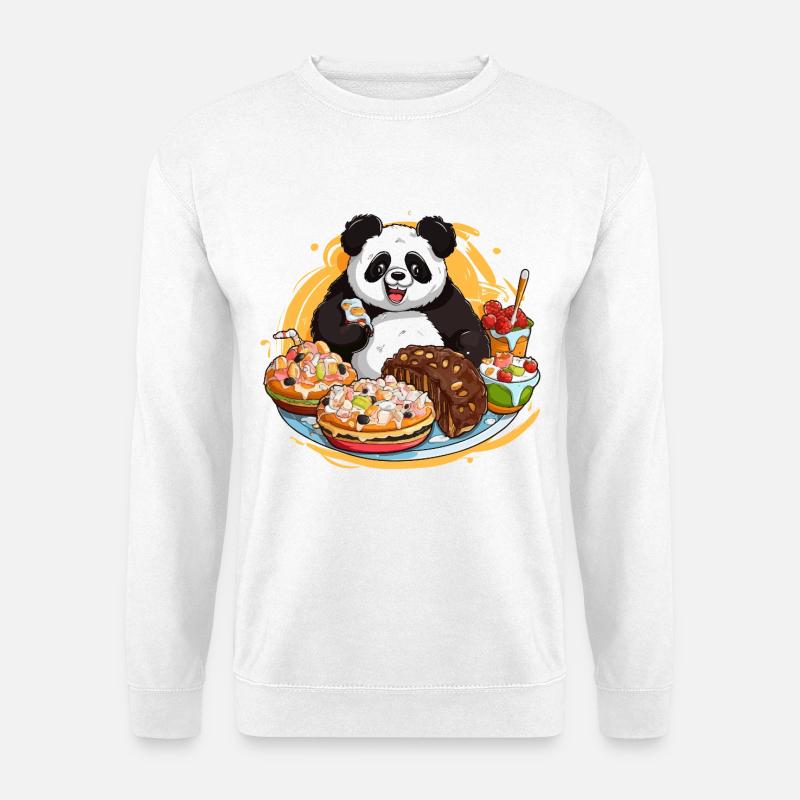 Panda Dessert Feast - Unisex Sweatshirt - white