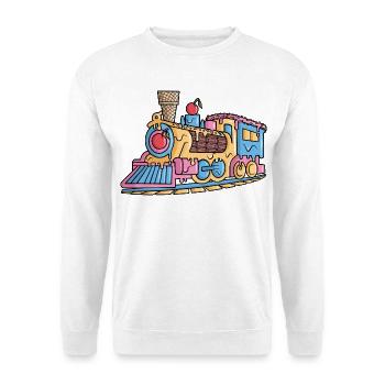 Dampflok Eiscreme Modelleisenbahn Eisenbahn - Sweat-shirt Unisexe - blanc - Devant