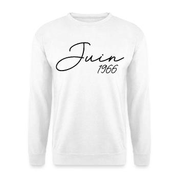 1966 Birthday June 1966 Gift June 1966 - Unisex Sweatshirt - white - Front