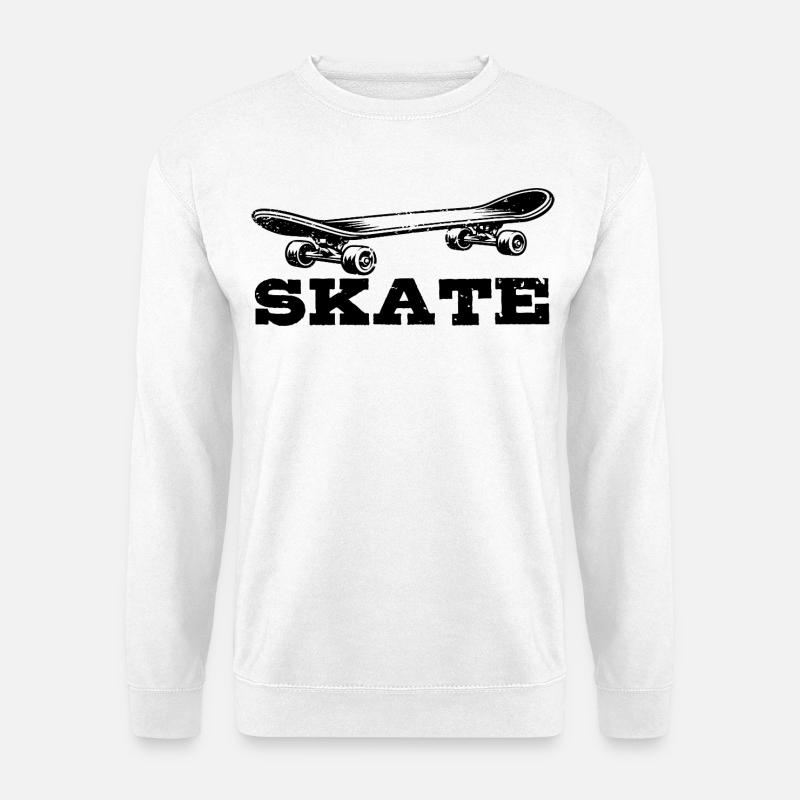 Skateboard | Skate | Skateboarder Geschenk - Unisex Pullover - Weiß
