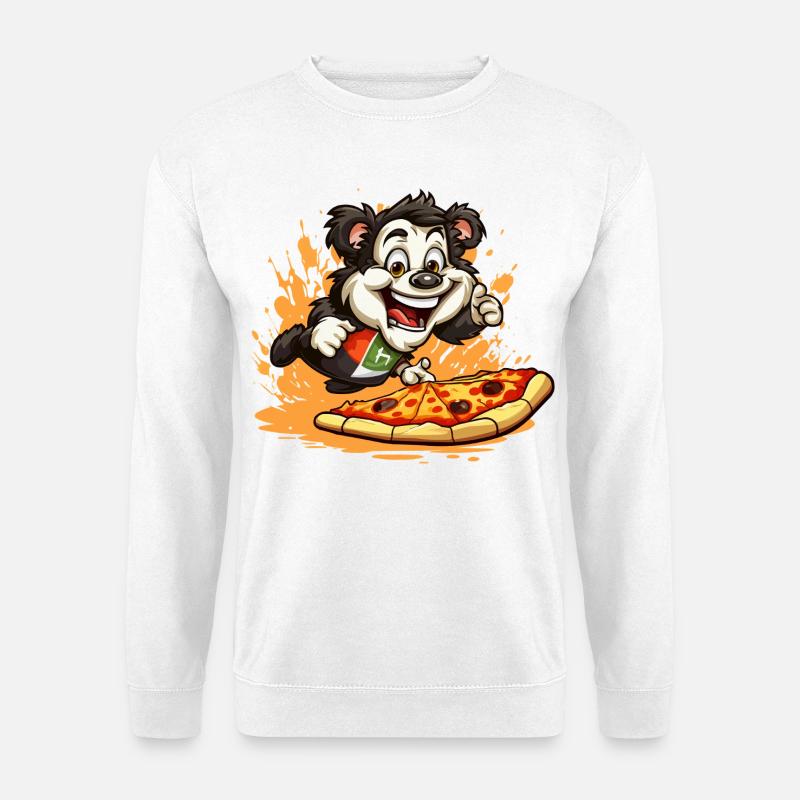 Pizza Panda Sprint - Unisex Sweatshirt - white