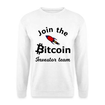 Bitcoin Rakete zum Mond - Unisex Pullover - Weiß - Vorne