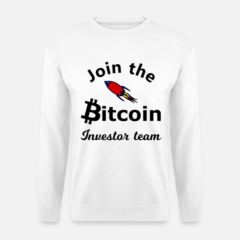 Bitcoin rocket to the moon - Unisex Sweatshirt - white