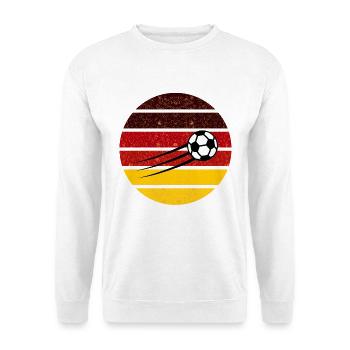 Fußballkreis Deutschland Retro Farbverlauf - Unisex Pullover - Weiß - Vorne