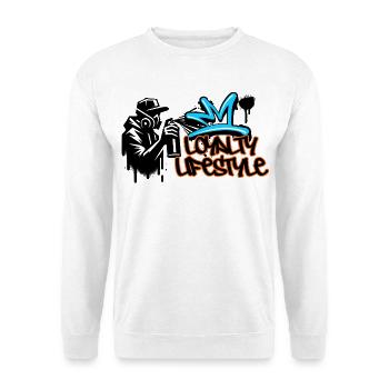 Loyalty Lifestyle - Urban Graffiti Streetwear - Unisex Pullover - Weiß - Vorne