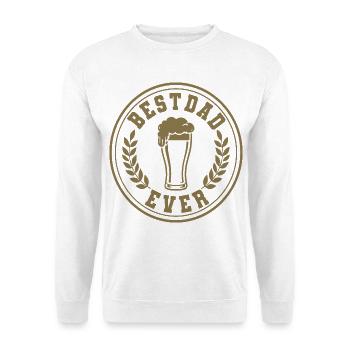 Best Dad Ever Beer Emblem for Dads - Unisex Sweatshirt - white - Front