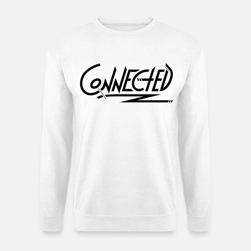 Connected_black_simple - Sweat-shirt Unisexe - blanc