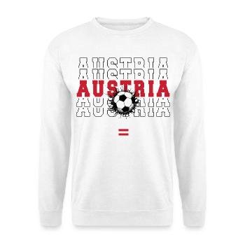 Austria Fußball Fan Österreich Soccer - Unisex Pullover - Weiß - Vorne