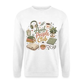 Introverted humor: Calm instead of people - Unisex Sweatshirt - white - Front