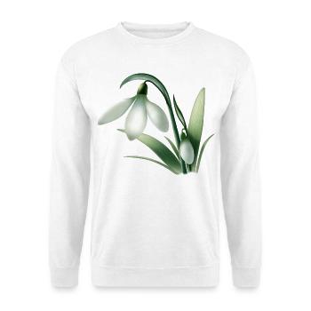 Winter Anemone – White Flower Graphic - Unisex Sweatshirt - white - Front