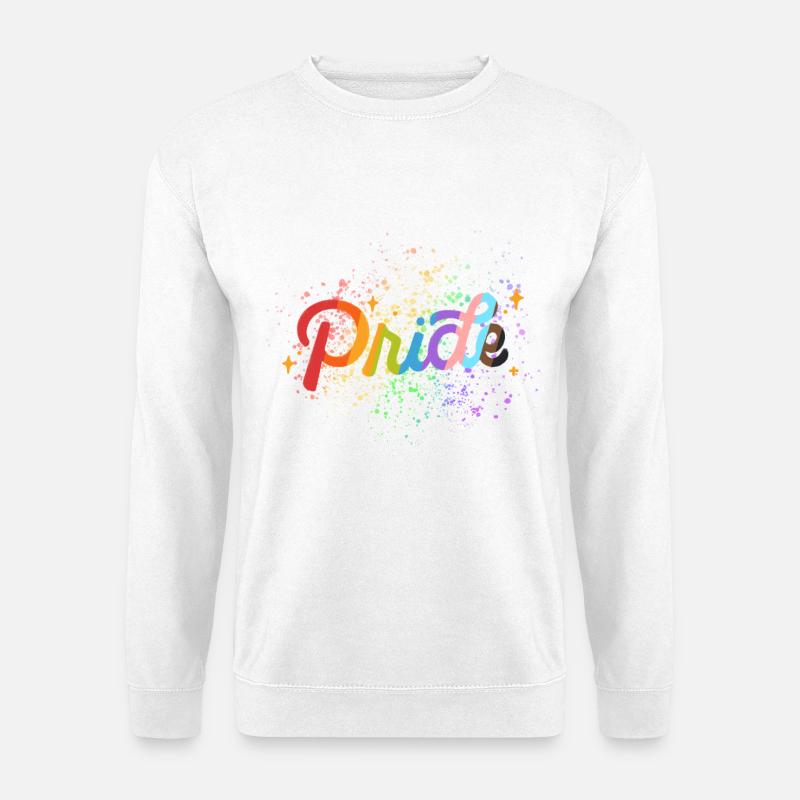Pridemix Paint Splash - Unisex Sweatshirt - white